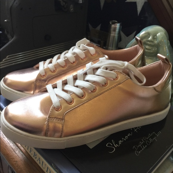 aldo rose gold sneakers